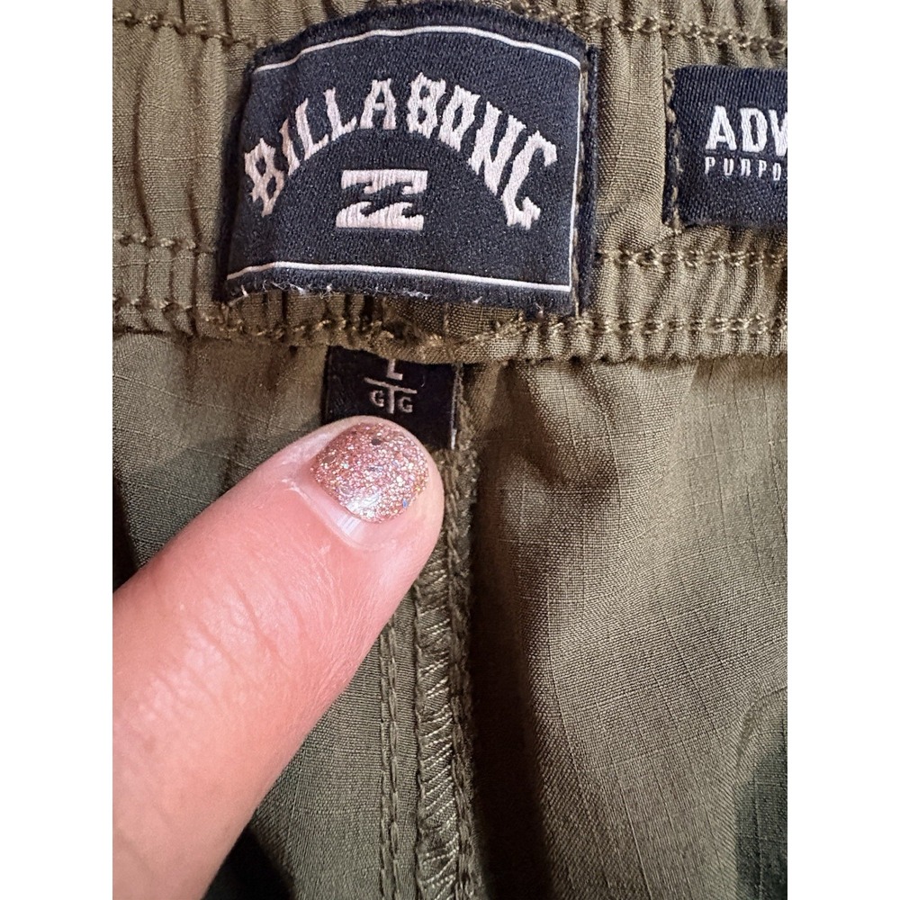 Billabong Adventure Division Nylon Joggers Pants Men's Large Army Green - Picture 3 of 8